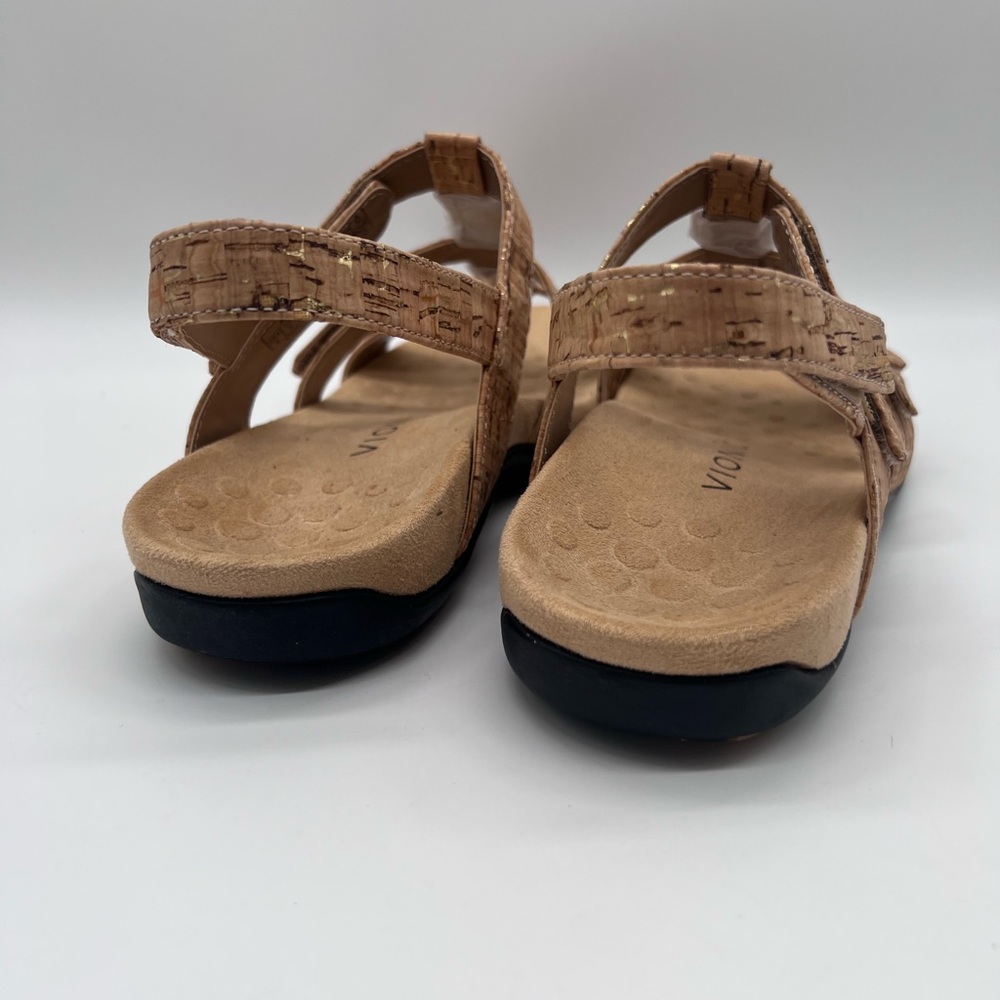 Vionic Cork and Gold Women's Sandals - Picture 6 of 7